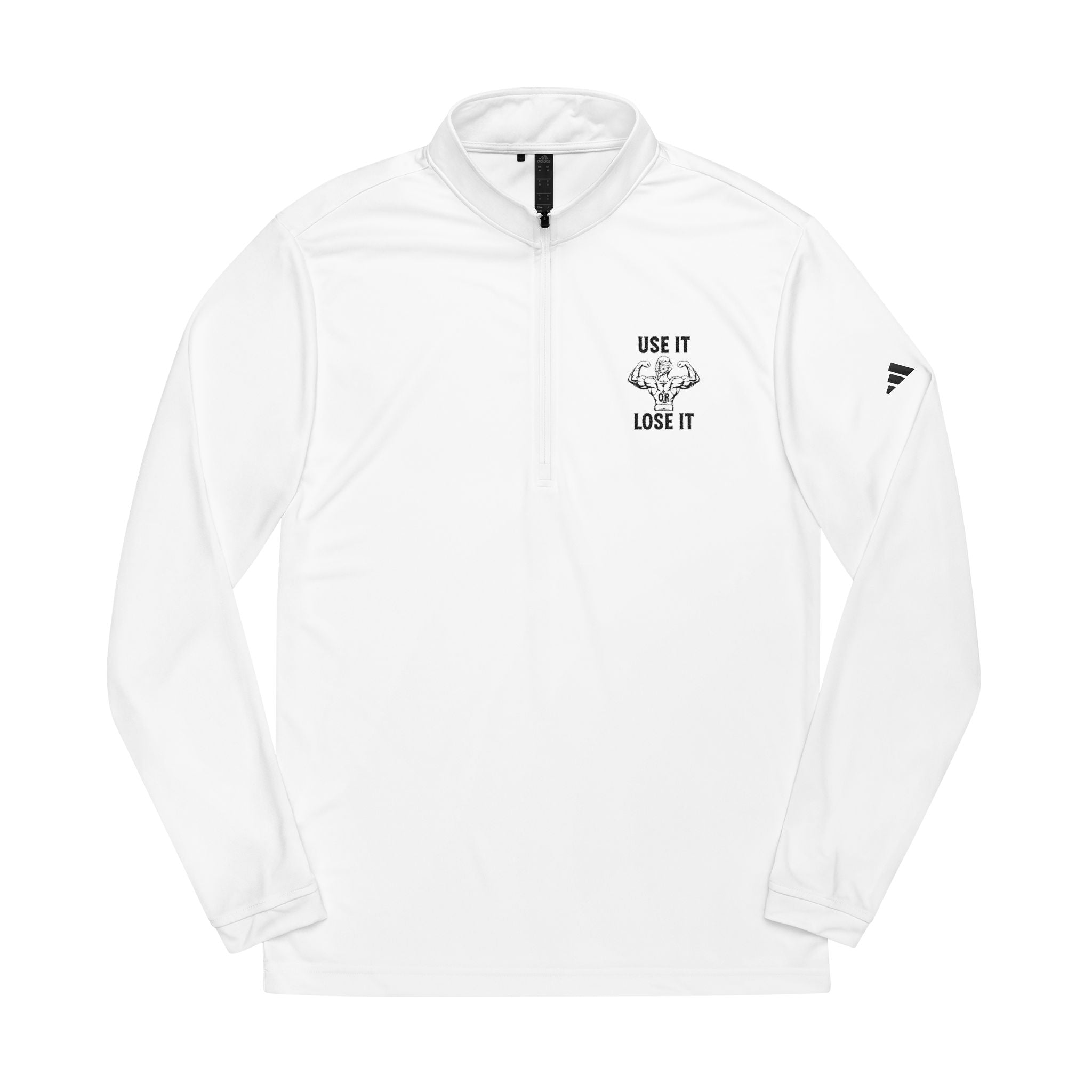Use It Lose It Embroidered Quarter-Zip Pullover