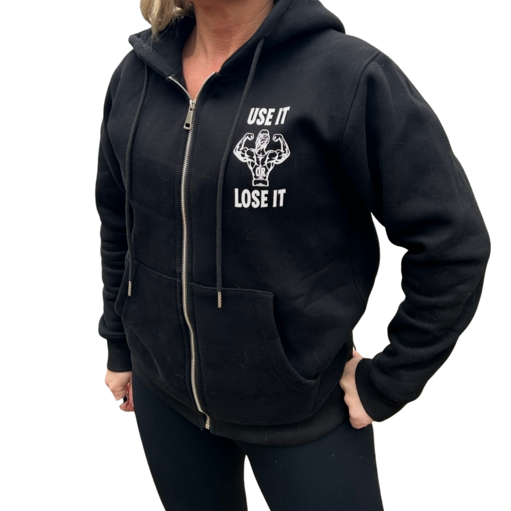 Use It Or Lose It Zip Hoodie – Women’s Strength & Training Hoodie